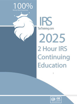 2025 IRS 2 hour Ethics Continuing Education